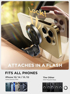 For Iphone Magsafe Car Mount Vent with Stable Structure Metal Hook [Never Shaking] [360° Adjustable] Strong Magnetic Cell Phone Holders for Your Car for All Smartphones & All Car Model