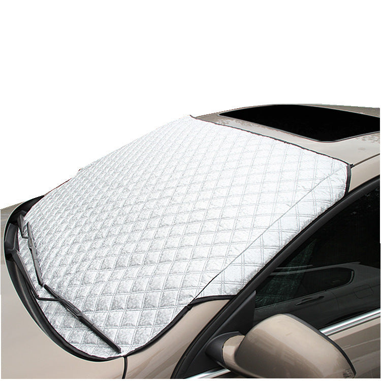 Premium 4-Layer Car Windshield Snow, Ice, and UV Cover with Carrying Pouch
