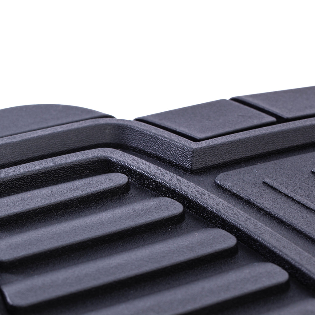 4PC PREMIUM RUBBER CAR MAT TOLL BLACK- Universal Fit for Cars, Trucks,202Wm35