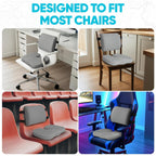 Seat Cushion, Office Chair Cushion, Lumbar Support Pillow for Office Chair, Memory Foam Sciatica Coccyx Tailbone Pressure Pain Relief, Car Sitting Pad, Washable Non Slip