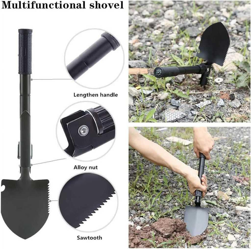 Car Emergency Roadside Kit - Roadside Assistance Emergency Kit, Car Emergency Kit with Jumper Cables, Safety Kits for Cars,Folding Shovel, Tow Rope,Car Tool Kit