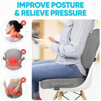 Seat Cushion, Office Chair Cushion, Lumbar Support Pillow for Office Chair, Memory Foam Sciatica Coccyx Tailbone Pressure Pain Relief, Car Sitting Pad, Washable Non Slip