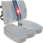 Seat Cushion, Office Chair Cushion, Lumbar Support Pillow for Office Chair, Memory Foam Sciatica Coccyx Tailbone Pressure Pain Relief, Car Sitting Pad, Washable Non Slip