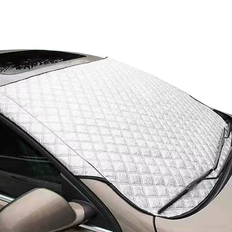 Premium 4-Layer Car Windshield Snow, Ice, and UV Cover with Carrying Pouch