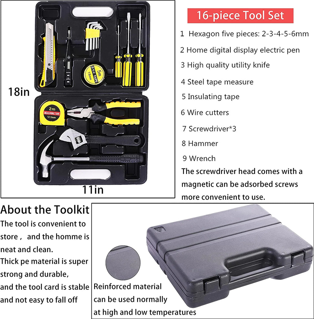 Car Emergency Roadside Kit - Roadside Assistance Emergency Kit, Car Emergency Kit with Jumper Cables, Safety Kits for Cars,Folding Shovel, Tow Rope,Car Tool Kit