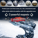 Premium 4-Layer Car Windshield Snow and Ice Cover with Magnetic Edges for All-Weather Protection